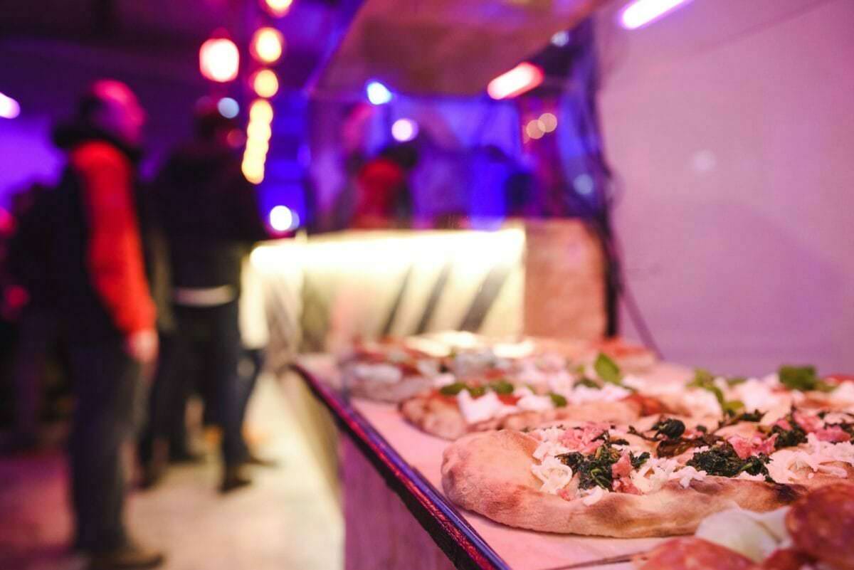 Nahaufnahme der Pizza