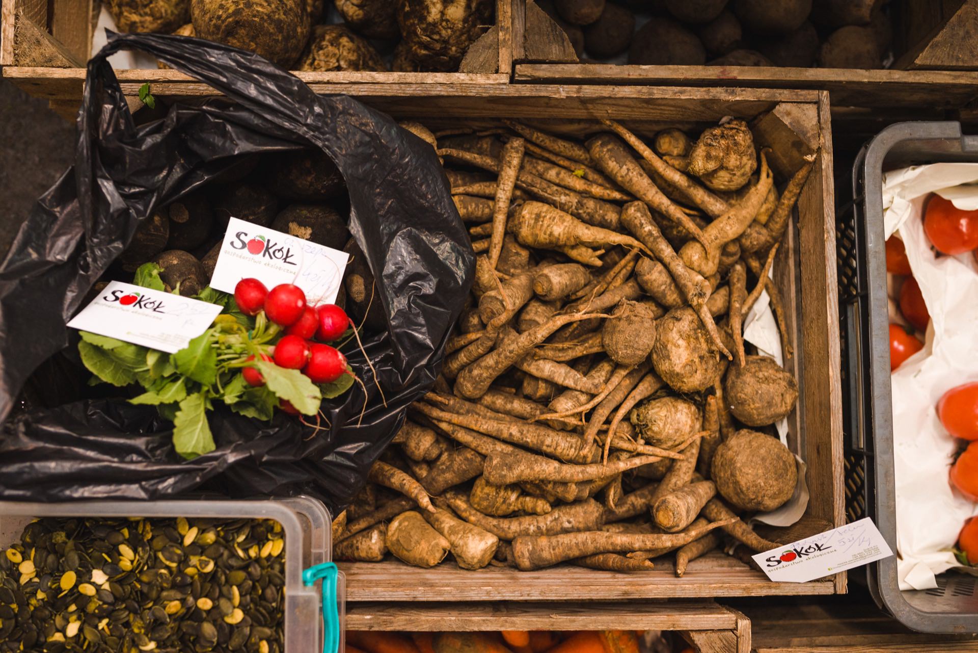 A box full of vegetables