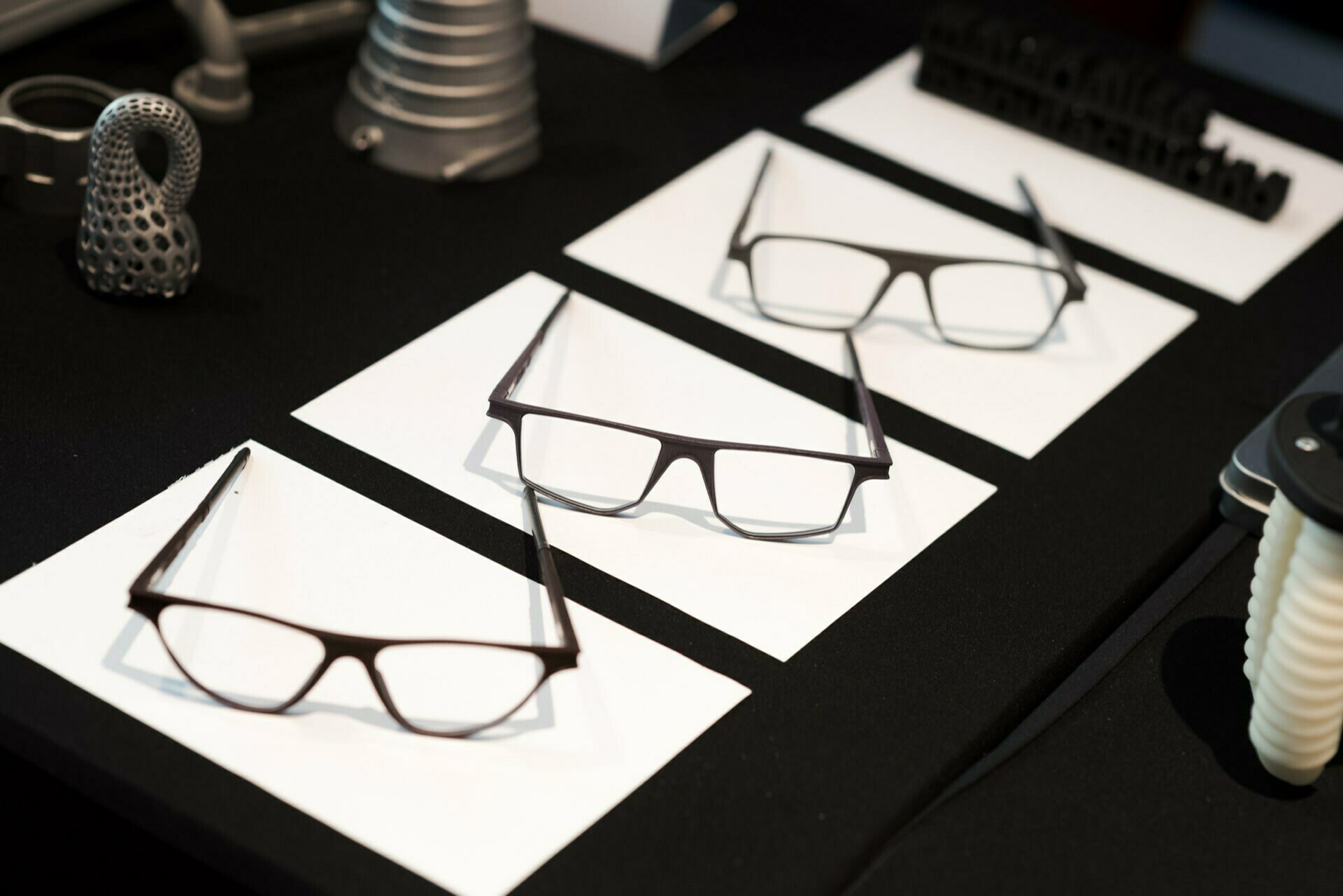 Glasses printed on a 3D printer