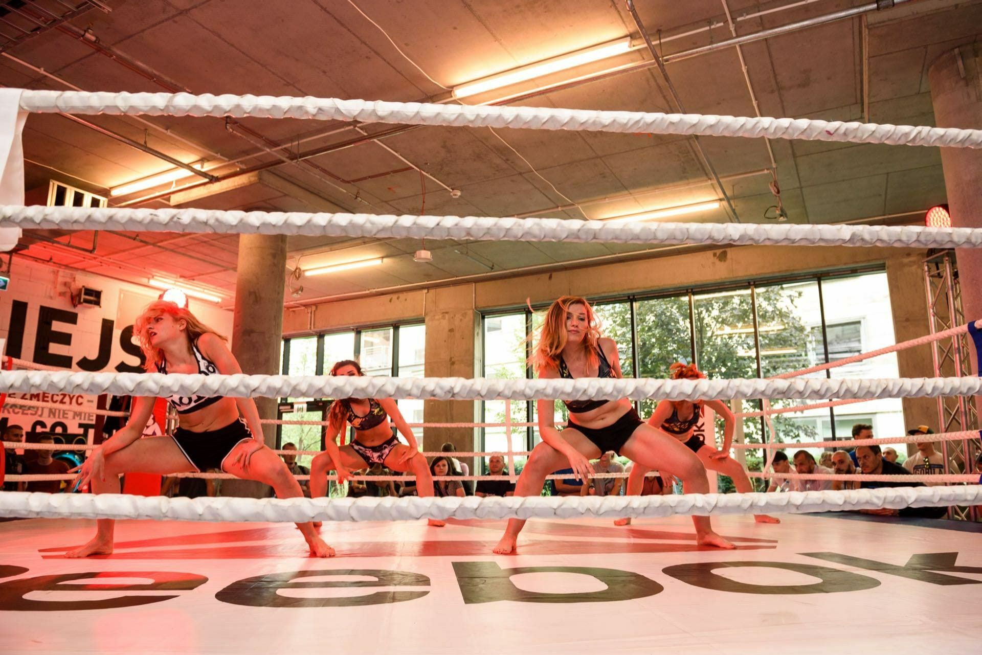 Girls dancing in the ring