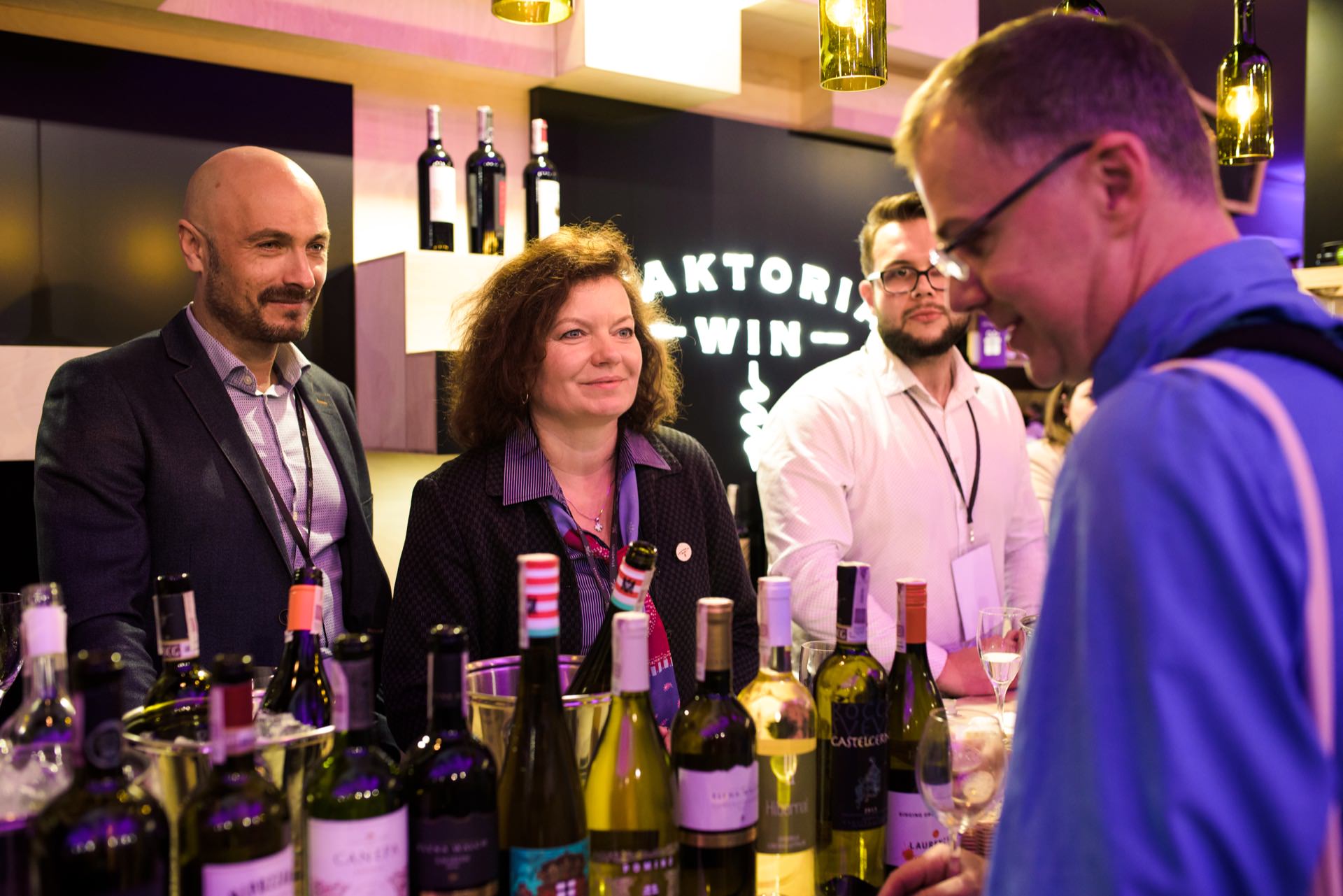 Wine Factoria booth at wine magazine grand prix