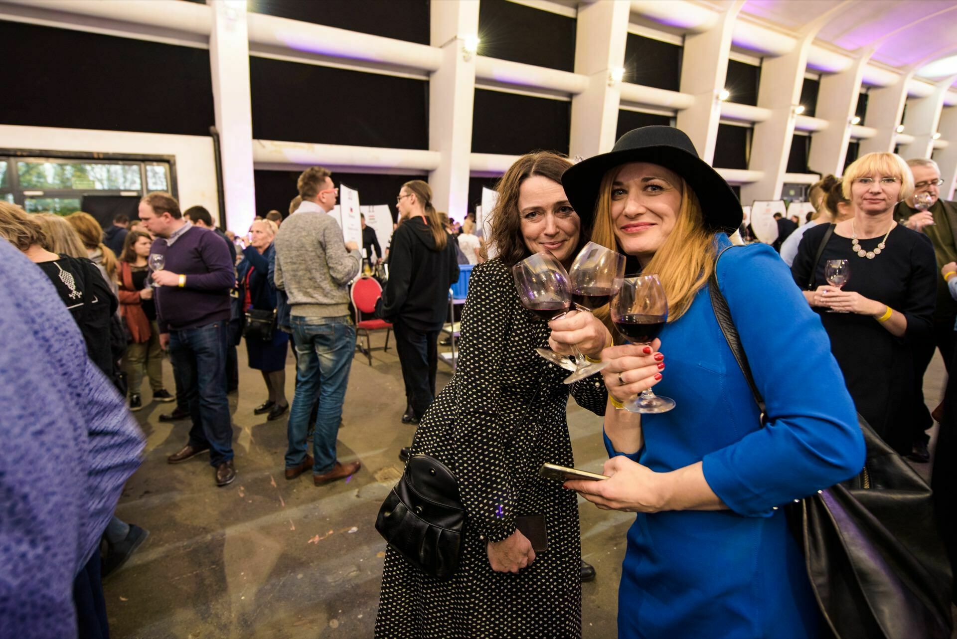 Women with glasses of wine