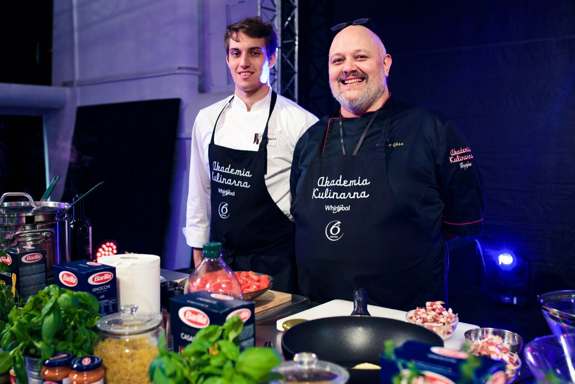 Cooks of the Culinary Academy on stage