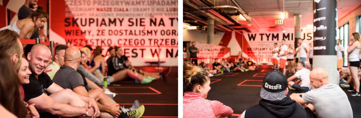 Guests of the competition sitting on the mat