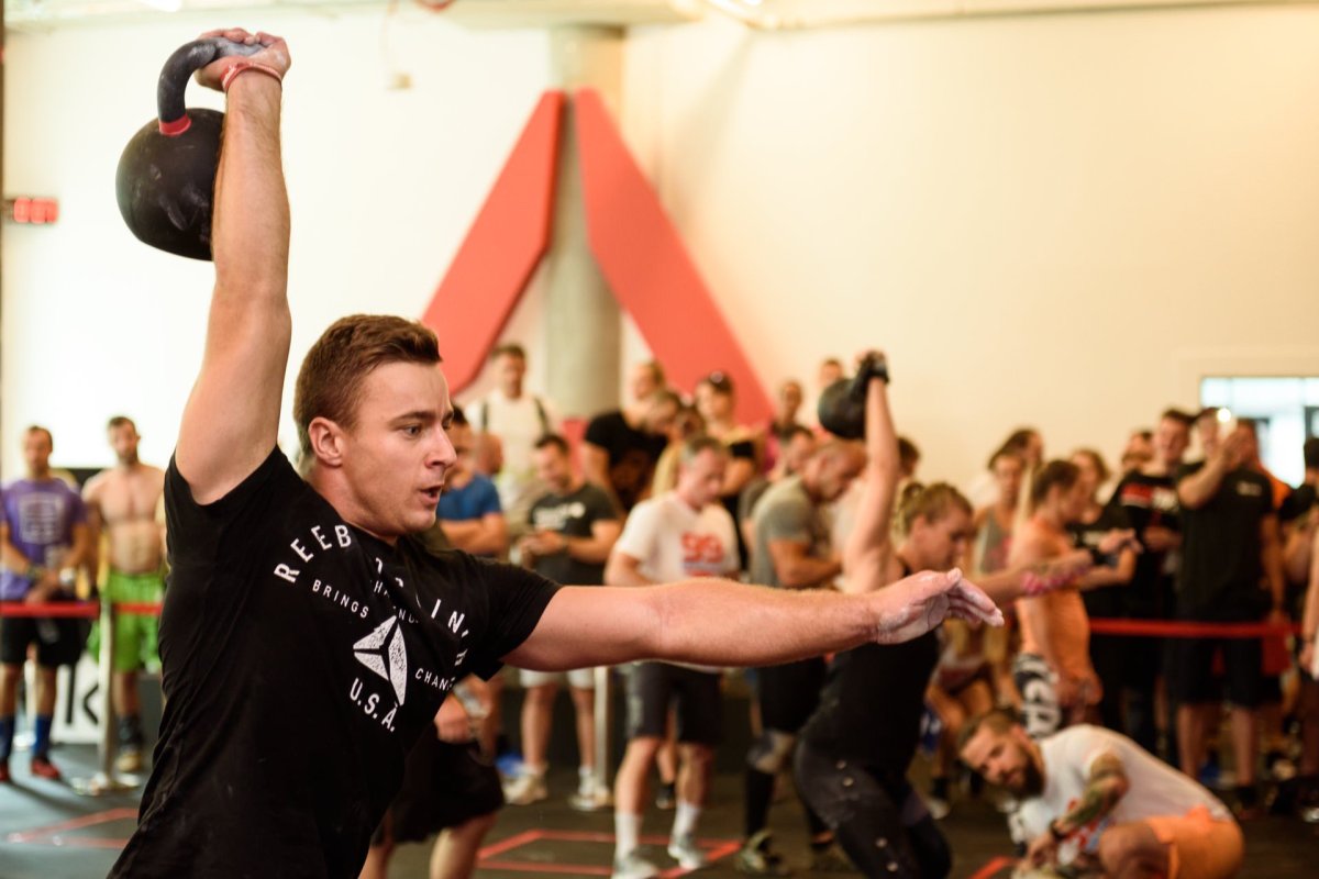 Kettlebell pressing competition