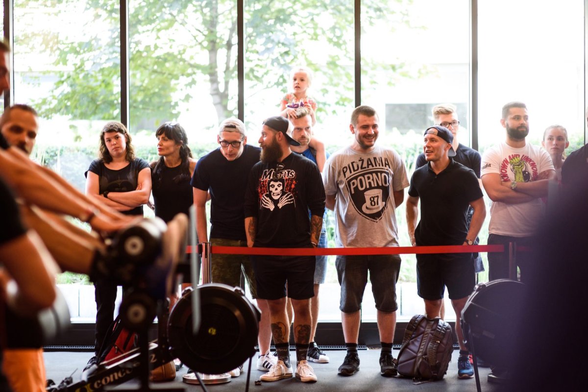 Audience at crossfit competition