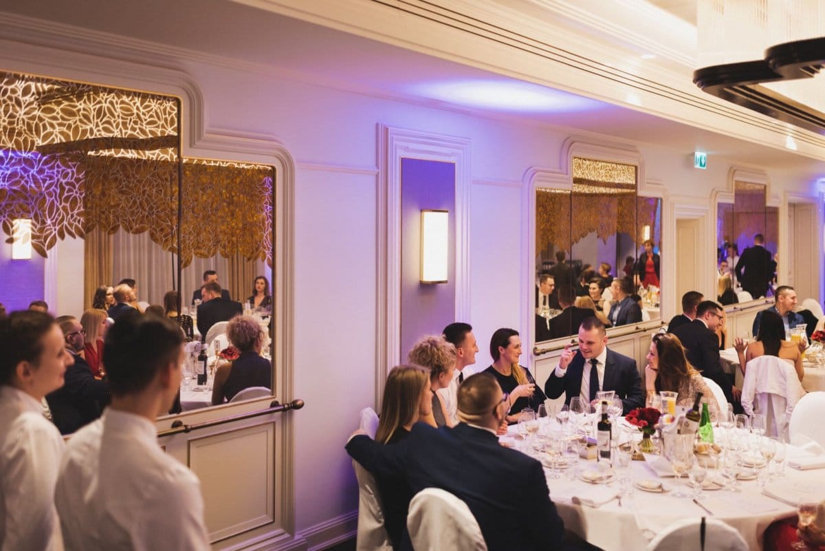 Corporate event with dinner at the bristol hotel in warsaw