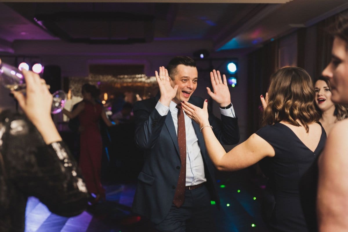 Fun on the dance floor at a corporate event