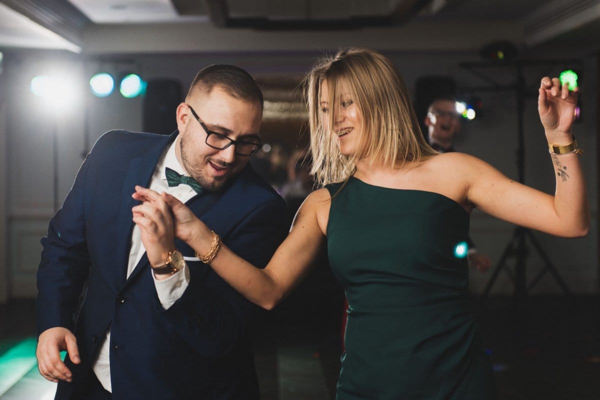 Couple dancing on the dance floor at the bristol hotel during a corporate event