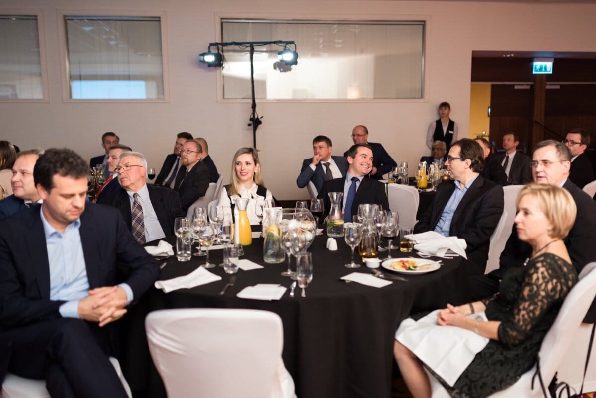 People at the tables during the banquet