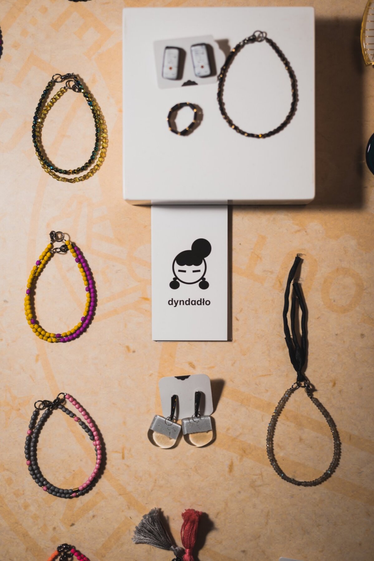 Bracelets and earrings by dildo