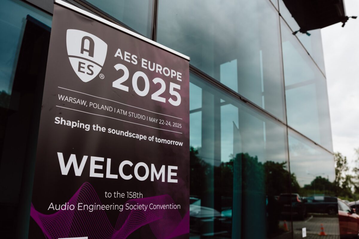Baner powitalny konwencji AES Europe 2025
