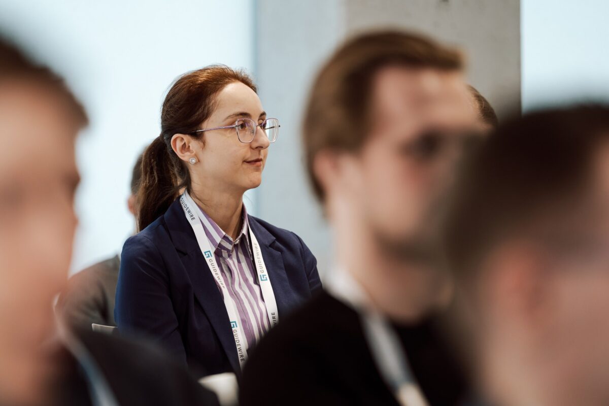 Publiczność podczas fireside chat na Guidewire Warsaw Pricing Meetup 2026