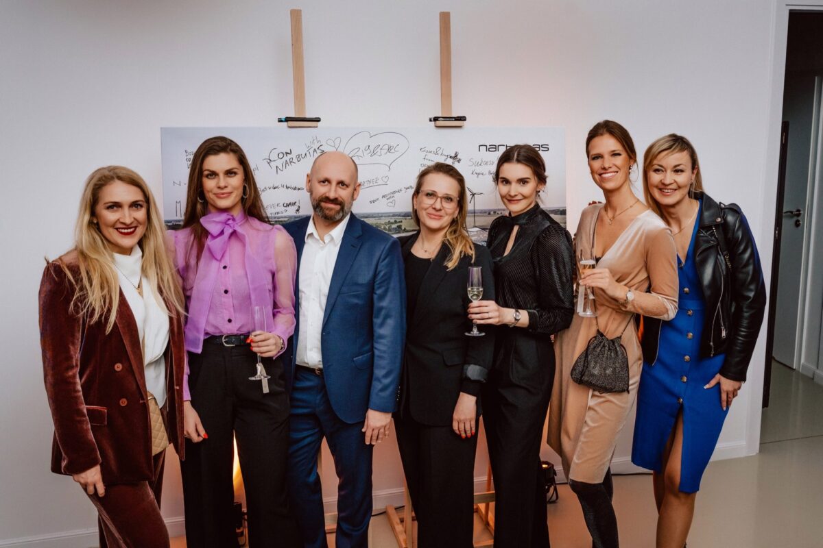 Group photograph at the Narbutas showroom opening