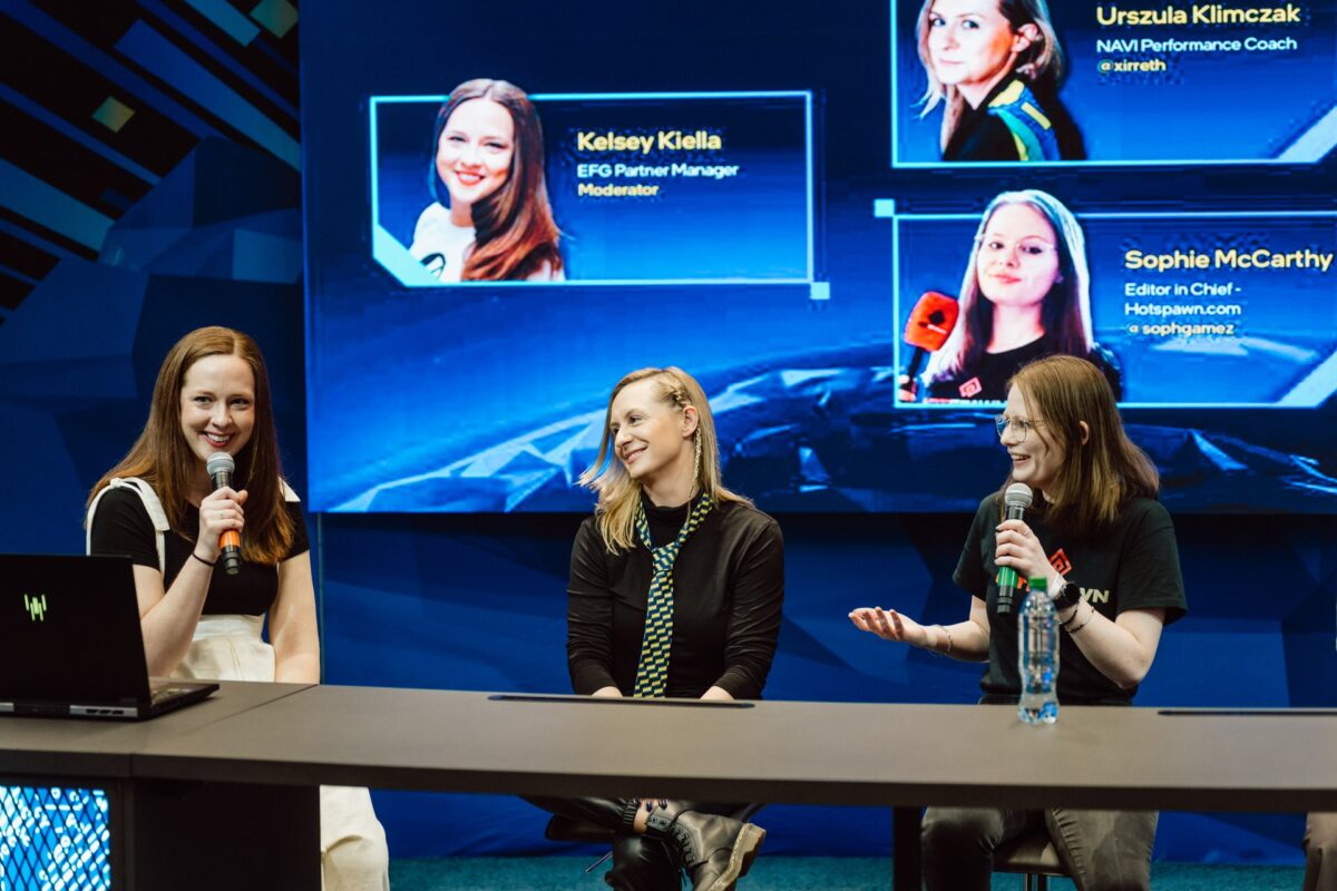 Panel kobiet w branży gier na scenie Intel, IEM Katowice 2025